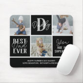 Moderne papa Vaderdag fotocollage Muismat (Met muis)