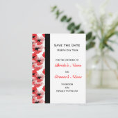 Moderne papaver sla de datum op save the date (Staand voorkant)