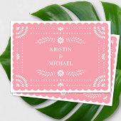 Moderne Papel Picado bewaar de datum Kaart