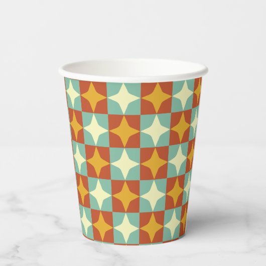 Moderne papieren bekers uit het midden van de eeuw (Achterkant)