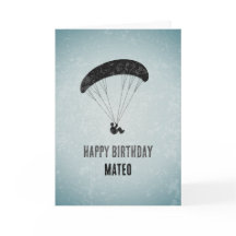 Moderne Paraglider Grafisch op Grunge Metal Birthd