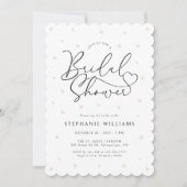 Moderne parels bruids douche uitnodiging (Voorkant)