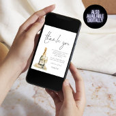 Moderne Parels Prosecco Hen Party Dank u Kaart