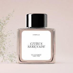 Moderne parfumlabelelegant productsticker vierkante sticker