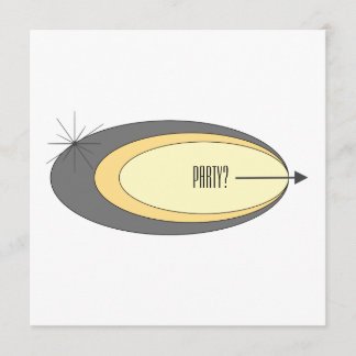 moderne partijuitnodiging uit de midden eeuw kaart