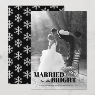 Moderne Pas getrouwd kerst Feestdagenkaart