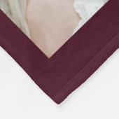 Moderne Pas getrouwd Photo Collage Names Monogram Fleece Deken (Hoek)