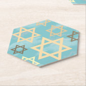 Moderne Pascha Blue Sky Sterren van David Kartonnen Onderzetters (Schuin)