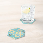 Moderne Pascha Blue Sky Sterren van David Kartonnen Onderzetters (Insitu)