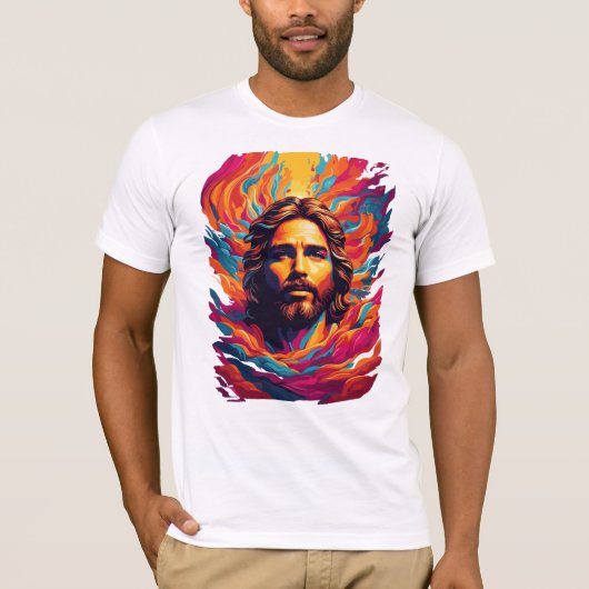 Moderne Pasen Jezus. T-shirt (Voorkant)