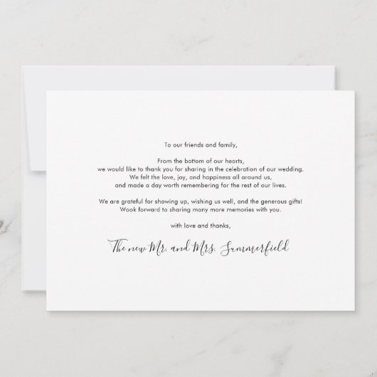 Moderne Passen getrouwd 3 Fotobruiloft Dank je Bedankkaart