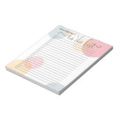 Moderne pasta-Stippen en kalligrafie Ta da-lijst Notitieblok (Gedraaid)