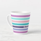 Moderne pasta Striped Christelijk BLESSED Latte Mok (Linkerhoek)