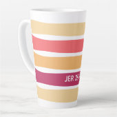 Moderne pasta Striped Christelijk JEREMIAH 29:11 Latte Mok (Linkerhoek)