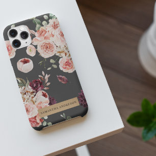Moderne pastbloemen en gepersonaliseerde Kraft-cad iPhone 11Pro Max Hoesje