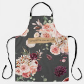 Moderne pastbloemen en gepersonaliseerde Kraft-cad Schort (Voorkant)