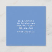 Moderne pasteelblauwe witte pooldots vierkante visitekaartje (Achterkant)