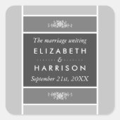 Moderne pasteelblok - Siver Grey - Weddenschap Vierkante Sticker (Voorkant)