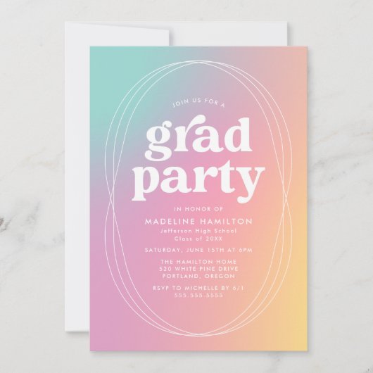 Moderne pasteelgradiëntgradiënt kaart (Voorkant)