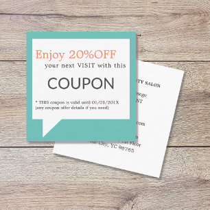Moderne pasteelkleurige coupon