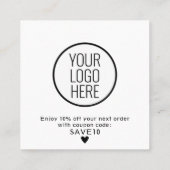 Moderne pasteelregenboog bedankt vierkante visitekaartje (Achterkant)