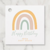 Moderne pasteelregenboogdag Gift Bedankjes Labels (Voorkant)