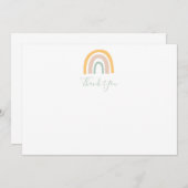 Moderne pasteelregenboogmeisjes bedankkaart (Voorkant / Achterkant)