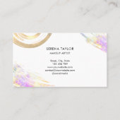 Moderne pastei Faux Opal Stone Professional Elegan Visitekaartje (Achterkant)