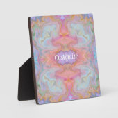 Moderne  Pastel Abstract Boho EEN WOORD Fotoplaat (Voorkant)