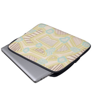Moderne Pastel Abstracte Geometrische Patroon Laptop Sleeve