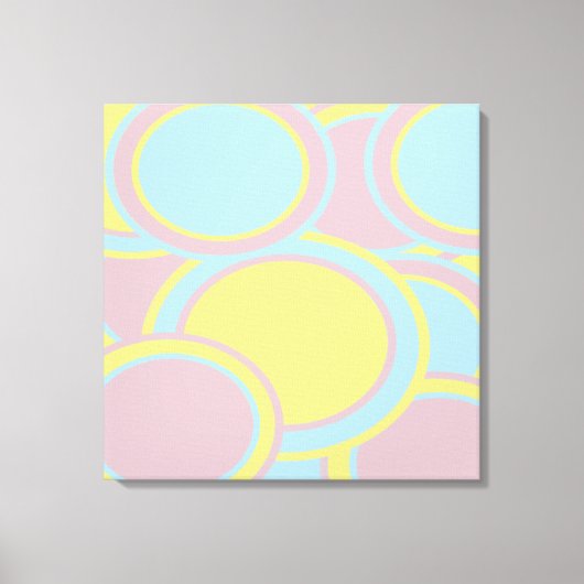 Moderne Pastel Abstracte Schildering Canvas Afdruk (Voorkant)