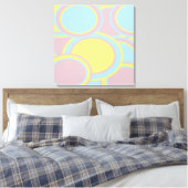 Moderne Pastel Abstracte Schildering Canvas Afdruk (Insitu (Slaapkamer))