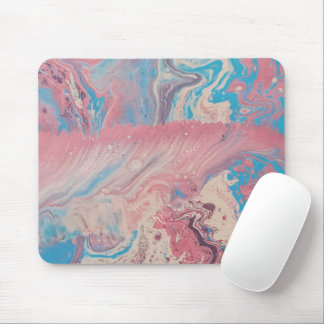 Moderne Pastel Acryl Gietkunst, Roze, Cyaan & Lave Muismat