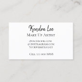 Moderne Pastel Aquarelle Carte de visite minimal (Dos)