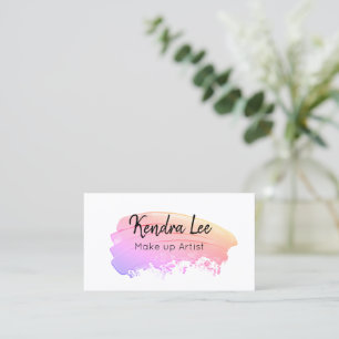Moderne Pastel Aquarelle Carte de visite minimal