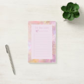 Moderne Pastel Bloemige Monogram Post-it® Notes (Kantoor)