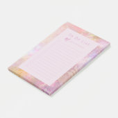 Moderne Pastel Bloemige Monogram Post-it® Notes (Schuin)