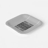 Moderne Pastel Blok - Zilver Grijs - Trouwen Papieren Bordje (Gebogen)