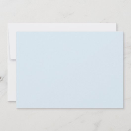 Moderne Pastel Blue-minimalistische zwangerschap Aankondiging (Achterkant)