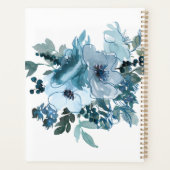 Moderne Pastel Blue Rose Floral Wedding planner (Dos)