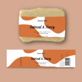Moderne Pastel Burnt Orange Soap Étiquette Design