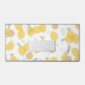 Moderne Pastel Citrus Lemons Motif (Clavier et souris)
