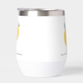 Moderne Pastel Citrus Lemons Motif Nom personnalis (Droite)