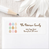 moderne pastel easter eggs etiket (Insitu)
