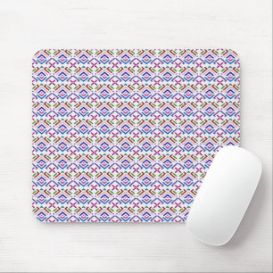 Moderne Pastel Etnisch Geometrisch Diamant Patroon Muismat