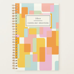 Moderne pastel geometrische vormen gepersonaliseer planner