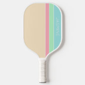 Moderne pastel gepersonaliseerde Pickleball Paddle (Voorkant)