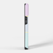 Moderne pastel gestreept, roze flamingo's iPhone hoesje (Rechterkant)