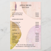 Moderne Pastel Glitter Flyer (Achterkant)