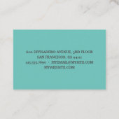 Moderne pastel groene schoonheid gepersonaliseerd  visitekaartje (Achterkant)